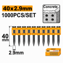 SET 1000 PZ CHIODI PER CEMENTO 40X2,9MM